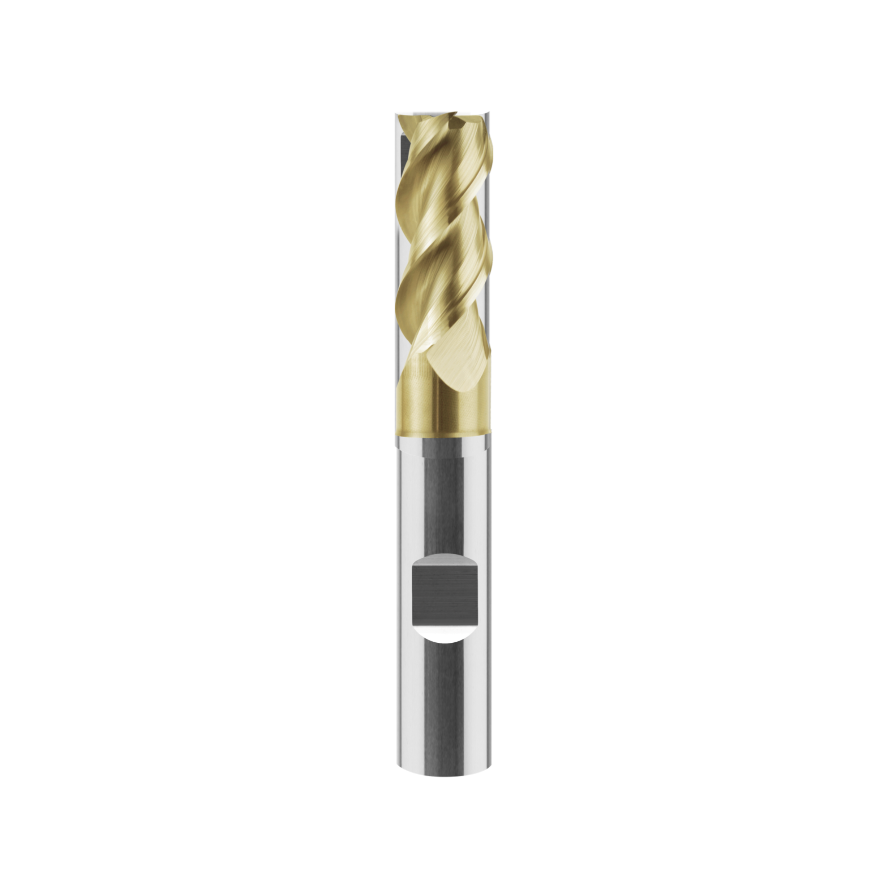 945 Solid Carbide End Mill | 45° | 3 flutes | ZrN